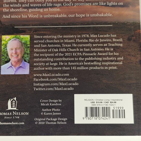 Unshakable Hope by Max Lucado Paperback 2020 Inspirational Christian Living Book - Picture 8 of 10
